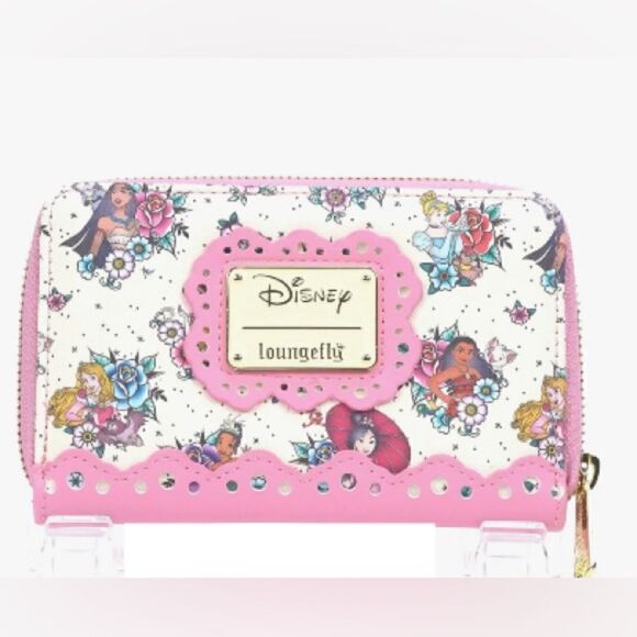 Disney Loungefly Princesses Tattoo Style Zip Around Wallet - Picture 1 of 3